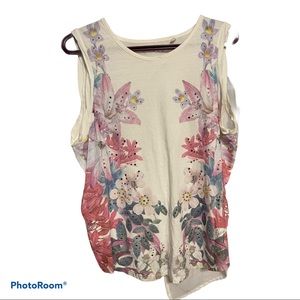 🛑Guess Floral open back Tank🛑